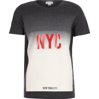 Boys black NYC print t-shirt